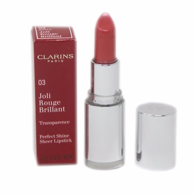 CLARINS JOLI ROUGE BRILLANT PERFECT SHINE SHEER LIPSTICK 3.5G #03 NIB-441521