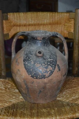 Jarre Buire Auvergne Epoque XIXe Siècle Poterie Art Populaire Hauteur: 30cm - Photo 1/4