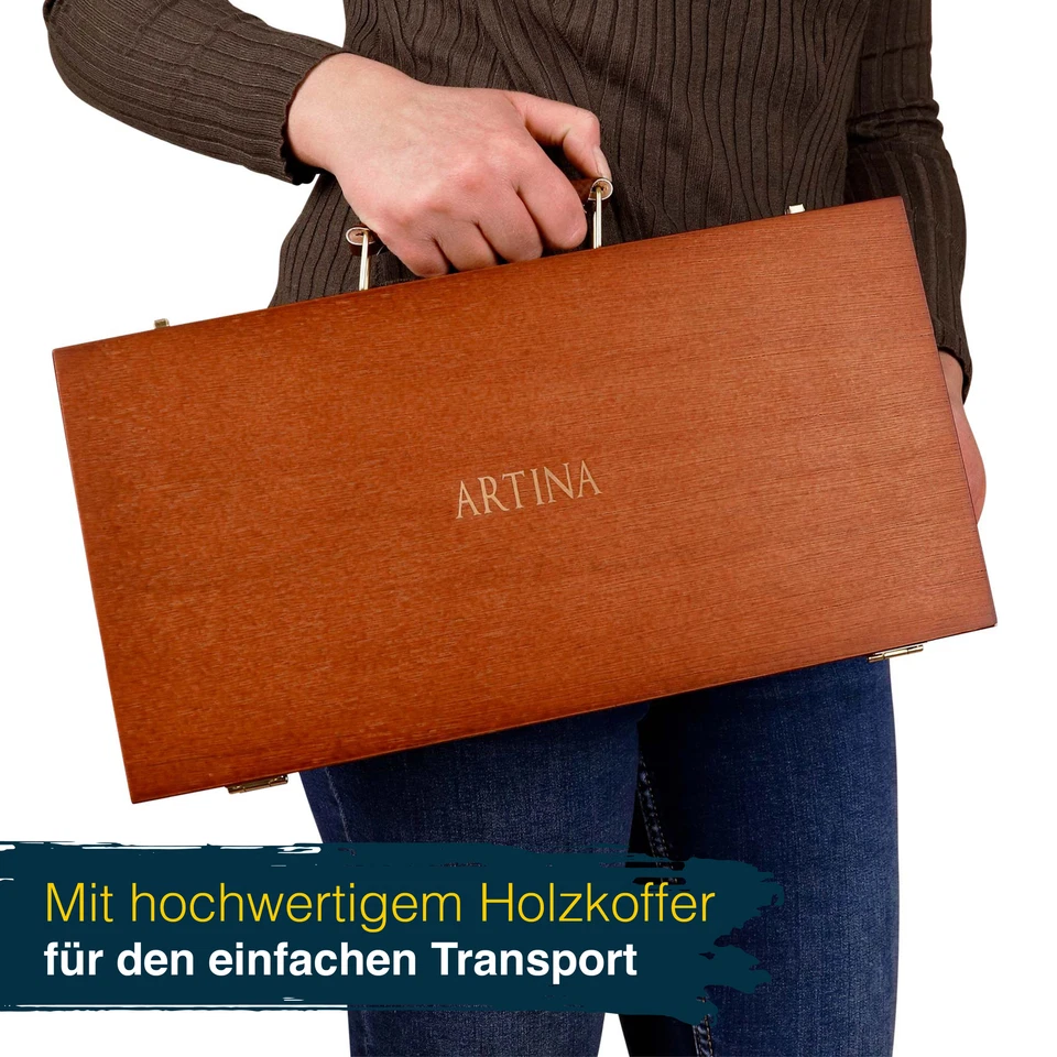 Pastellkreide 96 Stück + Koffer Kreide Pastellfarben Weich Pastellkreide Pastell - Bild 4 von 4