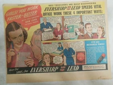 Eversharp Red Top Lead Ad: Girls Work Faster In The Office! from 1940's
