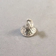 .925 Sterling Silver CHOCOLATE CHIP CHARM Pendant Candy Hershey Kiss NEW KT66