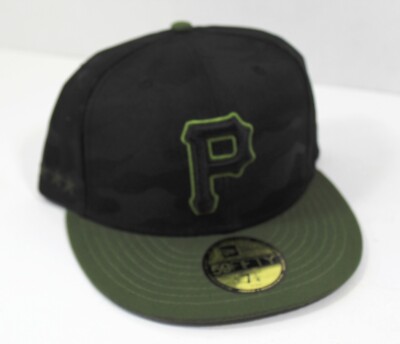 Men's Pittsburgh Pirates New Era Black Championship Side Flag A-Frame 59FIFTY Fitted Hat