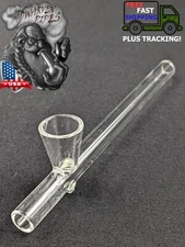 5.75" Clear Glass Tobacco Smoking Steamroller Style Pipe