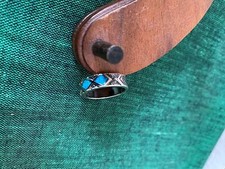 Sterling Silver with Turquoise Ring Cool Size 8