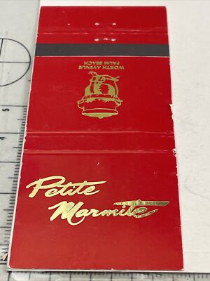 Vintage Matchbook Cover  Petite Marmite restaurant Palm Beach, FL  gmg  Unstruck