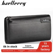 Men's, Clutch, Business, Casual, Large Capacity, Zipper, Wallet Baellerry