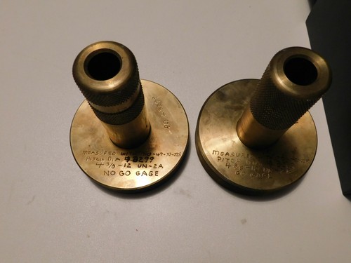 4 3/8-12 UN2A-SOLID-BRONZE MAT'L-THREAD PLUG GAGE-GO P.D.4.3299,LO GO P.D.4.3213 - Picture 2 of 6