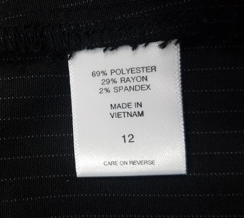 NWT New York & Company Black Pinstriped Straight Pencil Skirt Size 12 NEW $46.95 - Picture 8 of 9