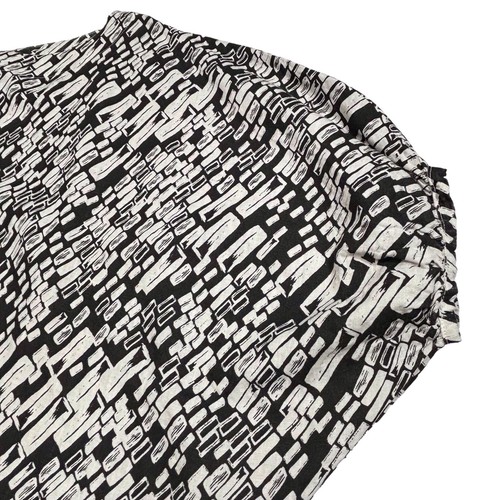 Bryn Walker Womens Linen Wilder Tunic Black White Oversized Size Small Lagenlook - Picture 6 of 14