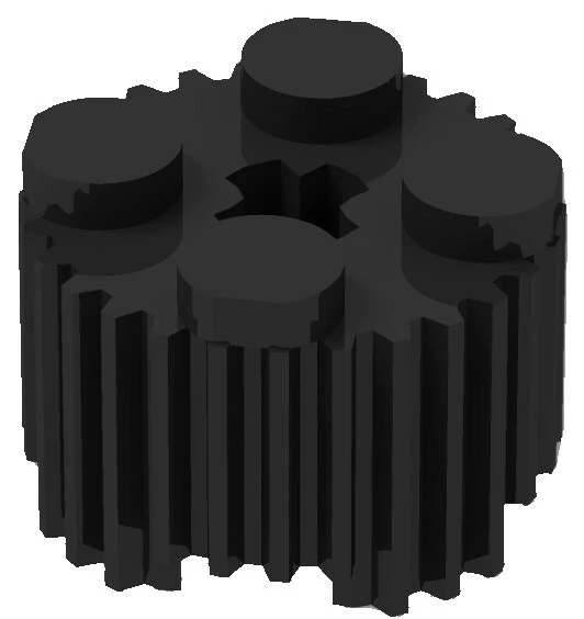 ☀️100x NEW LEGO BLACK Round 2 x 2 w/ Flutes (Grille) & Axle Hole (ID 92947) Bulk - Image 2 of 2