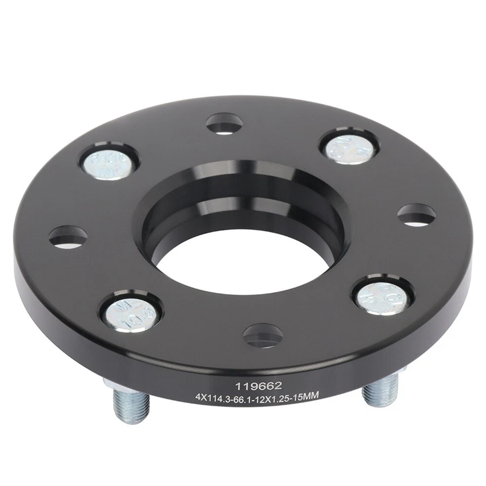 4 pcs 4x114.3 15mm Hub Centric Wheel Spacers For 2007-2012 Nissan Versa Sentra - Image 2 of 4