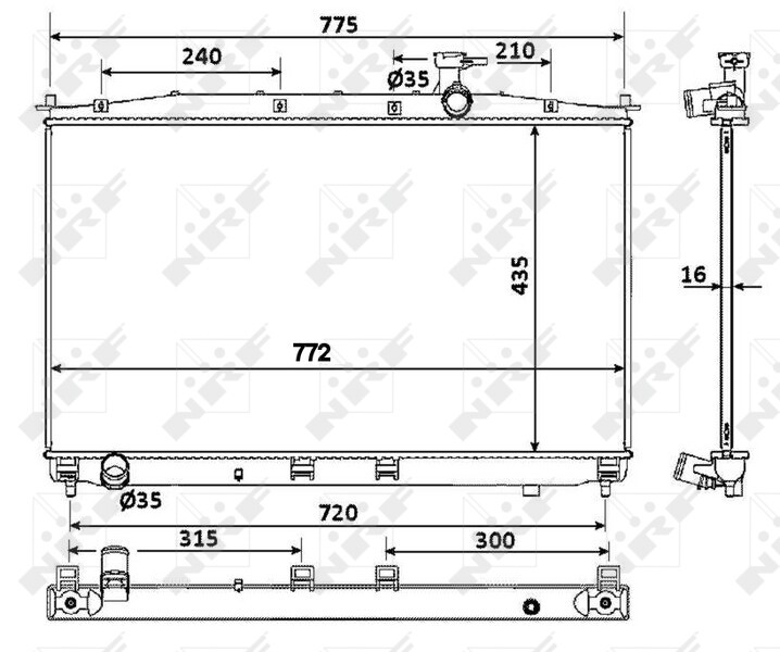 NRF 53942 Radiator, engine cooling for HYUNDAI