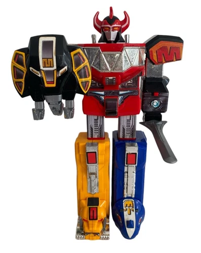 VTG 1991 MMPR POWER RANGERS MEGAZORD W/ PUNCHING FISTS GUNS SHIELD READ