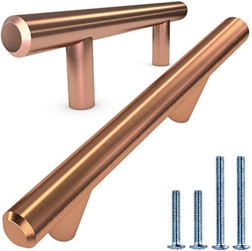 Solid Euro Style Bar Pulls - 3.75 Inch Hole Center | Heavy Stainless Steel Set - Picture 3 of 10