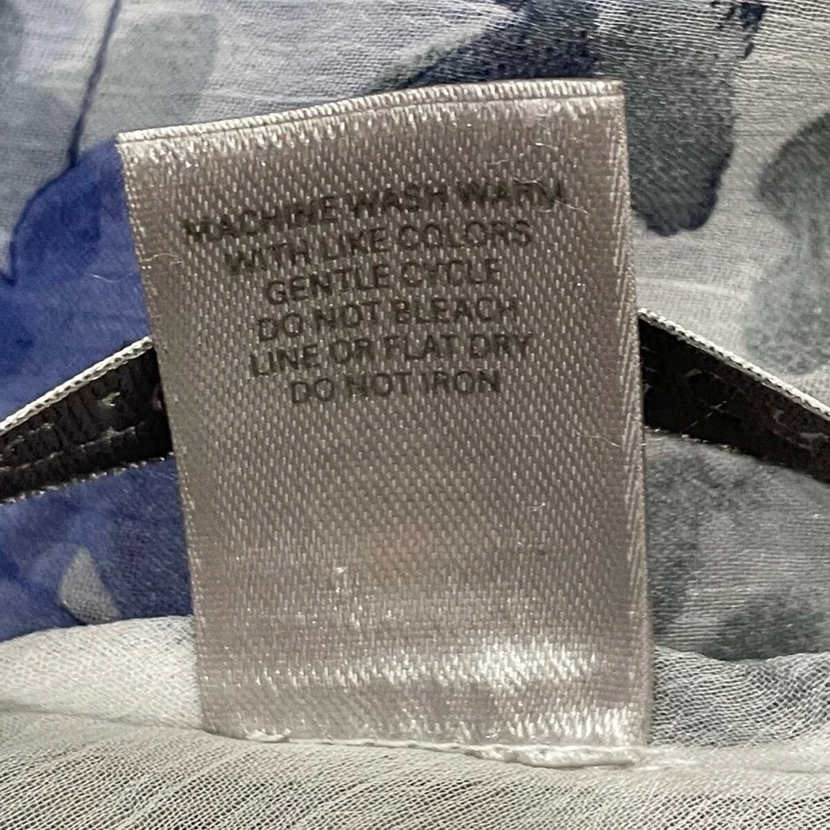 UNDERCOVER Abito top Victoria's Secret blu trasparente floreale Cami boho festa costiera L