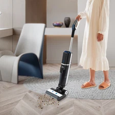 Cordless Vacuum Mop Hardwood Floor Electric Cleaning Machine Wet/Dry Cleaner LED