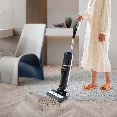 #ad Cordless Vacuum Mop Hardwood Floor Electric Cleaning Machine Wet Dry Cleaner LED $181.52
