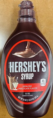 Hershey's Genuine Chocolate Syrup 24 Oz Bottle - FAT FREE - FREE SHIP