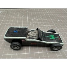 Handmade Wood Derby Race Car with Driver Widow Maker #5 Dragon