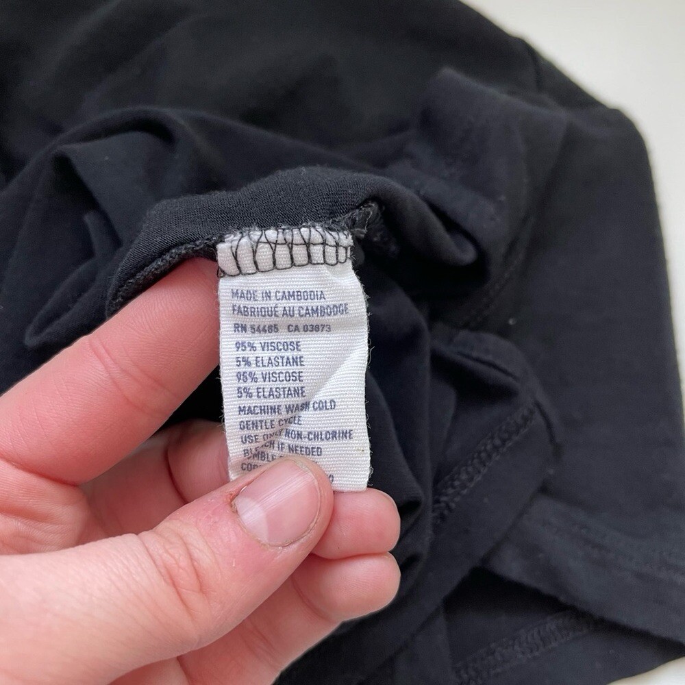 American Eagle Solid Black Crew Neck Short Sleeve… - image 9