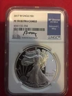 2017 1 OZ SILVER AMERICAN EAGLE NGC PF70 ultra cameo ED MOY signed