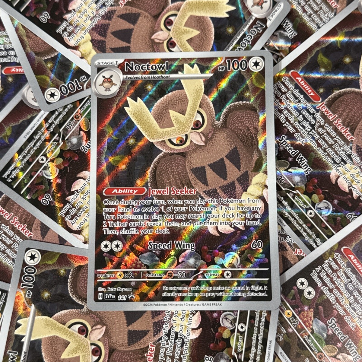 Noctowl #141 Black Star Promo Stellar Crown SVP Pokemon (ETB Noctowl #141 Black Star Promo Stellar Crown SVP Pokemon (ETB