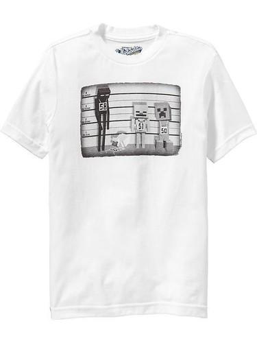 NWT OLD NAVY Boys Minecraft Line Up Tee 