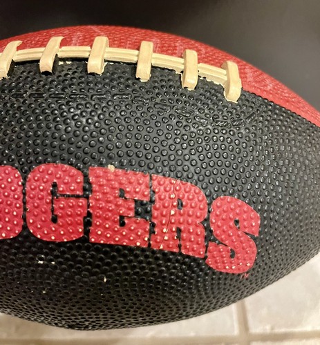 University Of Wisconsin Badgers Logo Rawlings Football Black Red Ball - Picture 12 of 13