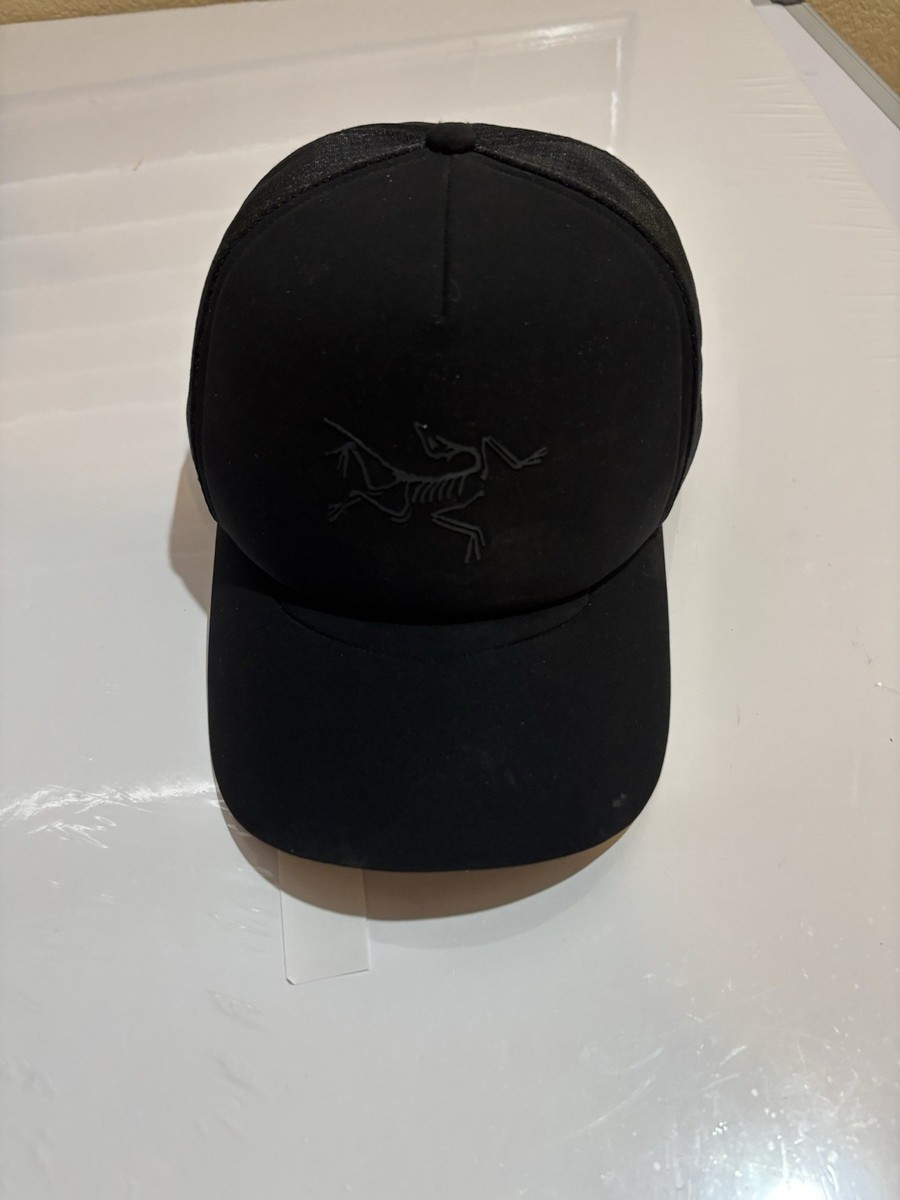 Arc'teryx Trucker SnapBack Black Hat Cap Bird Logo View 2