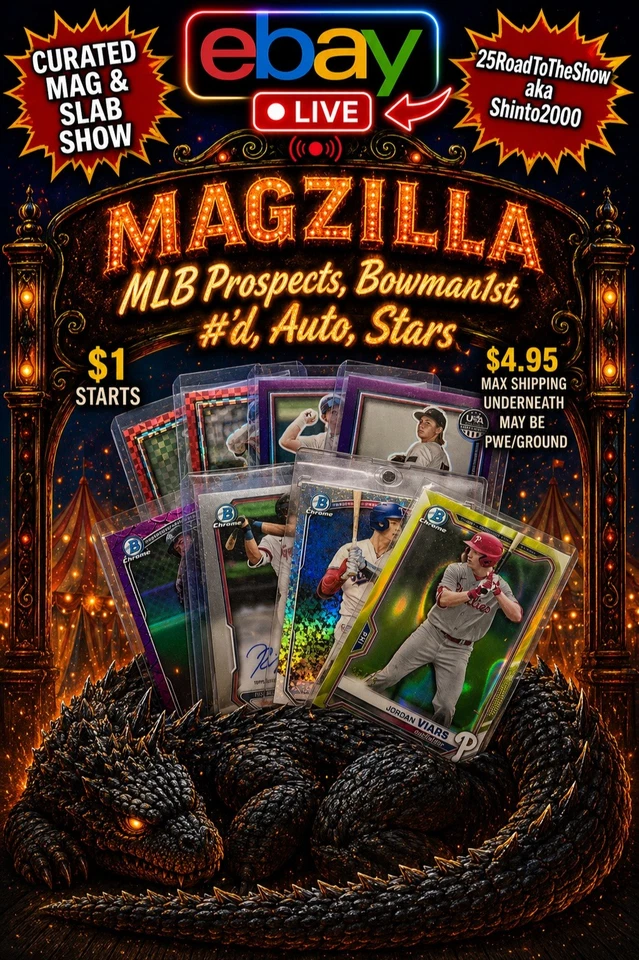 MLB Baseball Prospects (Bowman Chrome 1st, #'d, Auto) $1 starts, $4.95ship
