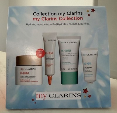 My Clarins Skincare Gift Set Re-Boost Re-Fresh Re-Charge Re-Move NEW