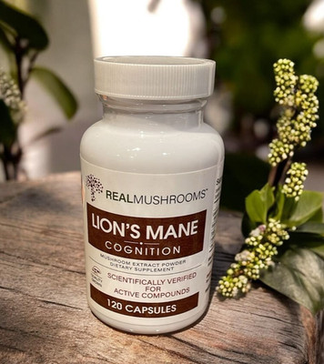Real Mushrooms Lion s Mane Extract 120 Capsules Mushroom  Extract Supplement