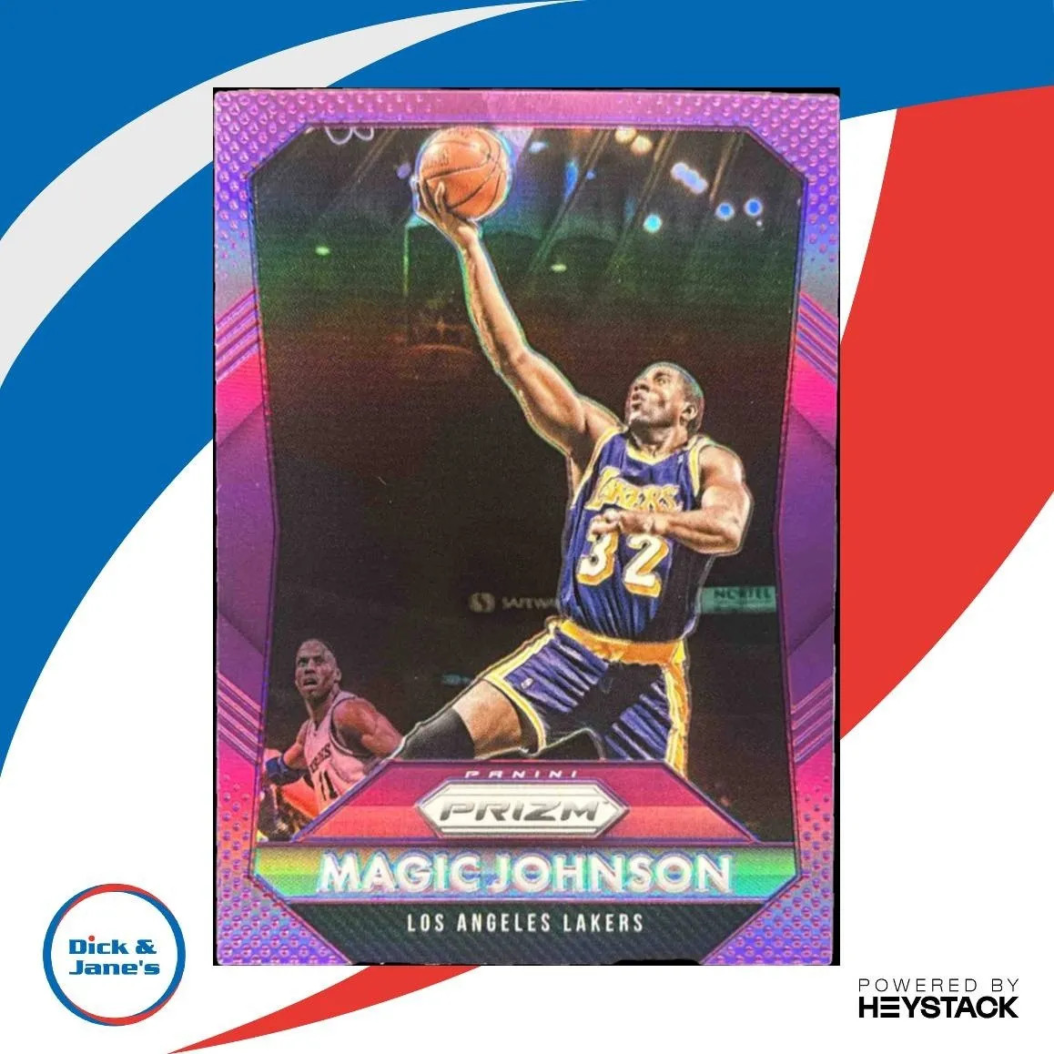 2015-16 Panini Prizm Magic Johnson Purple Prizms 7/99 #248 Los Angeles Lakers