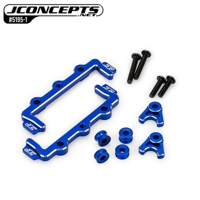 JConcepts RC10B7 Aluminum battery hold and swing, set blue / JC-5195-1