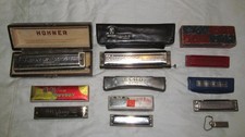 Lot of Hohner and other harmonicas vintage 30s 40s 50s (5 In Original Cases)