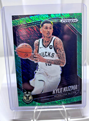 2024-25 Prizm Black Kyle Kuzma Green Shimmer FOTL Prizms #7 /7 Bucks