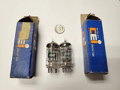 5687WA Tubes NEW OLD STOCK USA MADE * CEi * *MERIT MATCHED PAIR (2PCS)* RARE!!! - Image 1 of 4