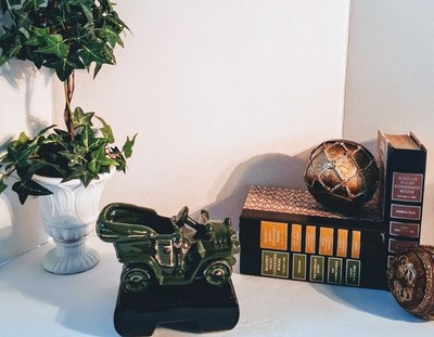 Vintage MCM 1930's Style''Jalopy'' Car Planter/Trinket Dish