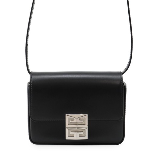 Givenchy Small Calf Leather Shoulder Bag Black Pre-owned From Japan