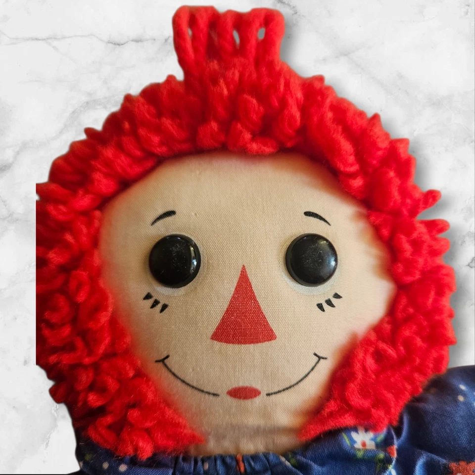 Pareja de muñecas de tela Hasbro Raggedy Ann & Andy de colección etiqueta I Love You 12 pulgadas Foto 4 de 4