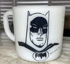 Vintage 1966 Batman Westfield Milk Glass Coffee Mug