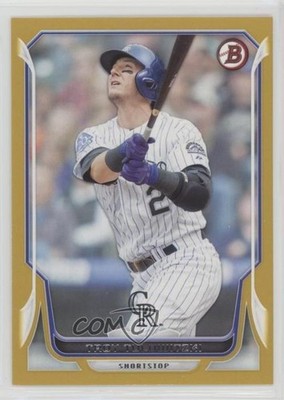 2014 Bowman Gold 4/50 Troy Tulowitzki #115 0b2