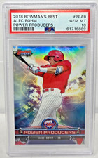 2018 Bowman Best Refractor ALEC BOHM Rookie Card RC PSA 10 Gem Mint