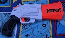 2019 Nerf Fortnite SR Blaster 4-Dart Hammer Action Pistol. Darts Not Included