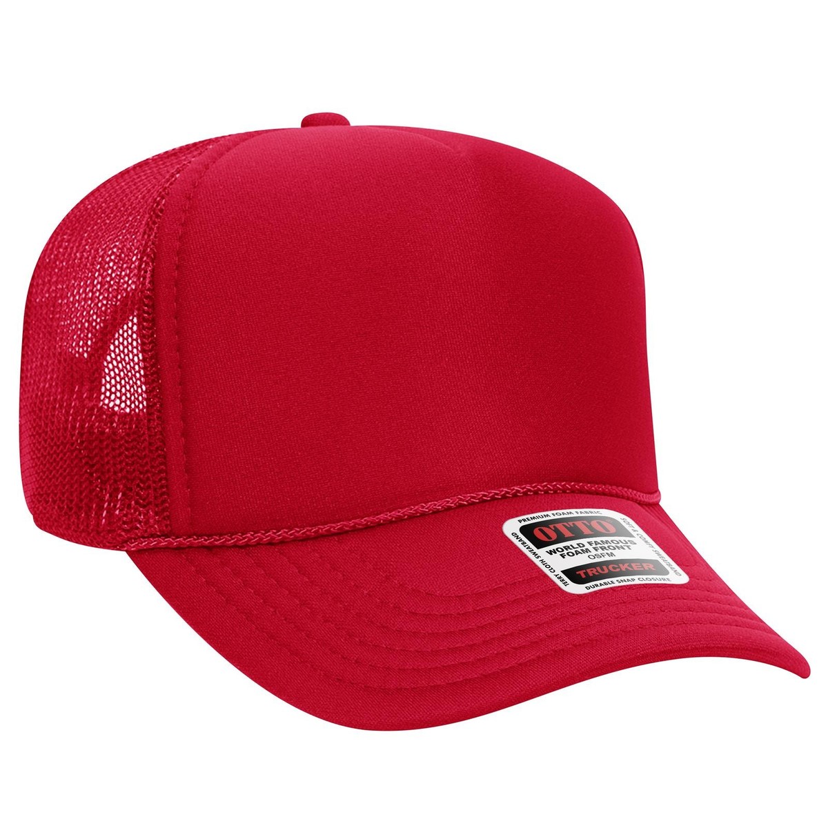 OTTO CAP 32-467 Unisex 5 Panel Cap Mid Profile Mesh Back Trucker