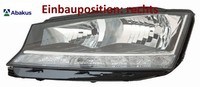 Abakus 665-1139RMLDEM2 Hauptscheinwerfer Rechts Scheinwerfer FüR Skoda