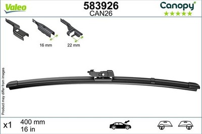 Valeo 583926 Wiper Blade Passenger Side Fits Alfa Romeo Alpina BMW Citroën DS VW