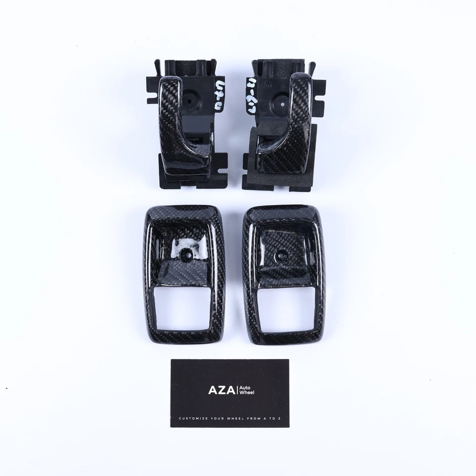 Juego de carrocería Foxbody bisel manija puerta interior fibra carbono Ford Mustang 1979-1993 Foto 3 de 4