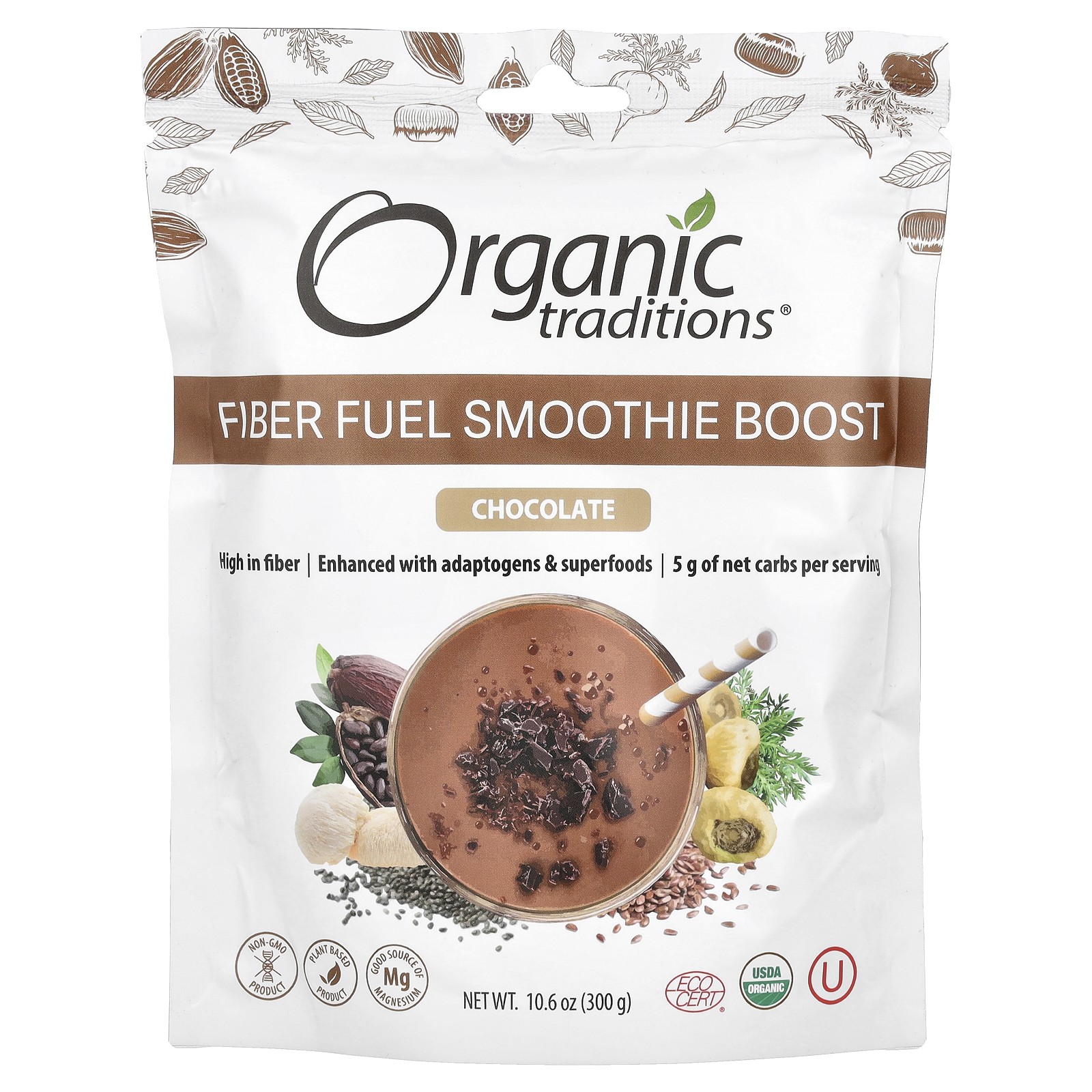Fiber Fuel Smoothie Boost шоколад 106 унций 300 г 3390₽