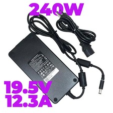 Genuine OEM Dell 240W 19.5V 12.3A AC Laptop Power Charger LA240PM160 GA240PE1-00